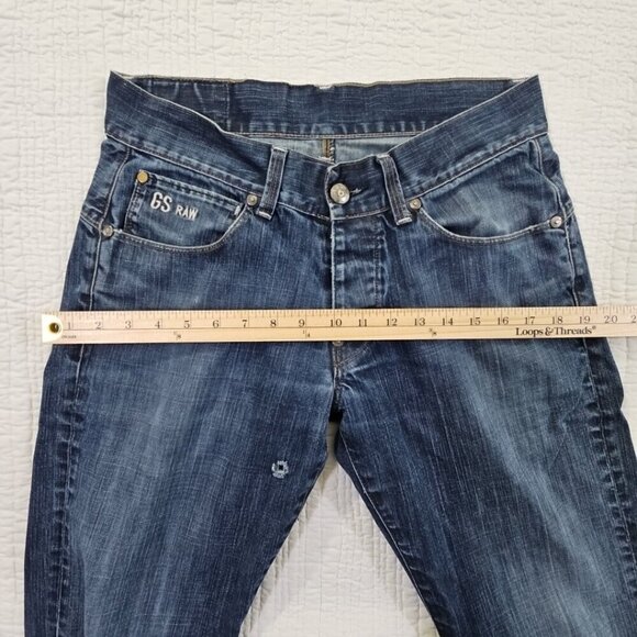 G-Star Raw Denim Jeans Men's 30x30 Blue Straight Leg Button Fly EUC Streetwear - Picture 5 of 14